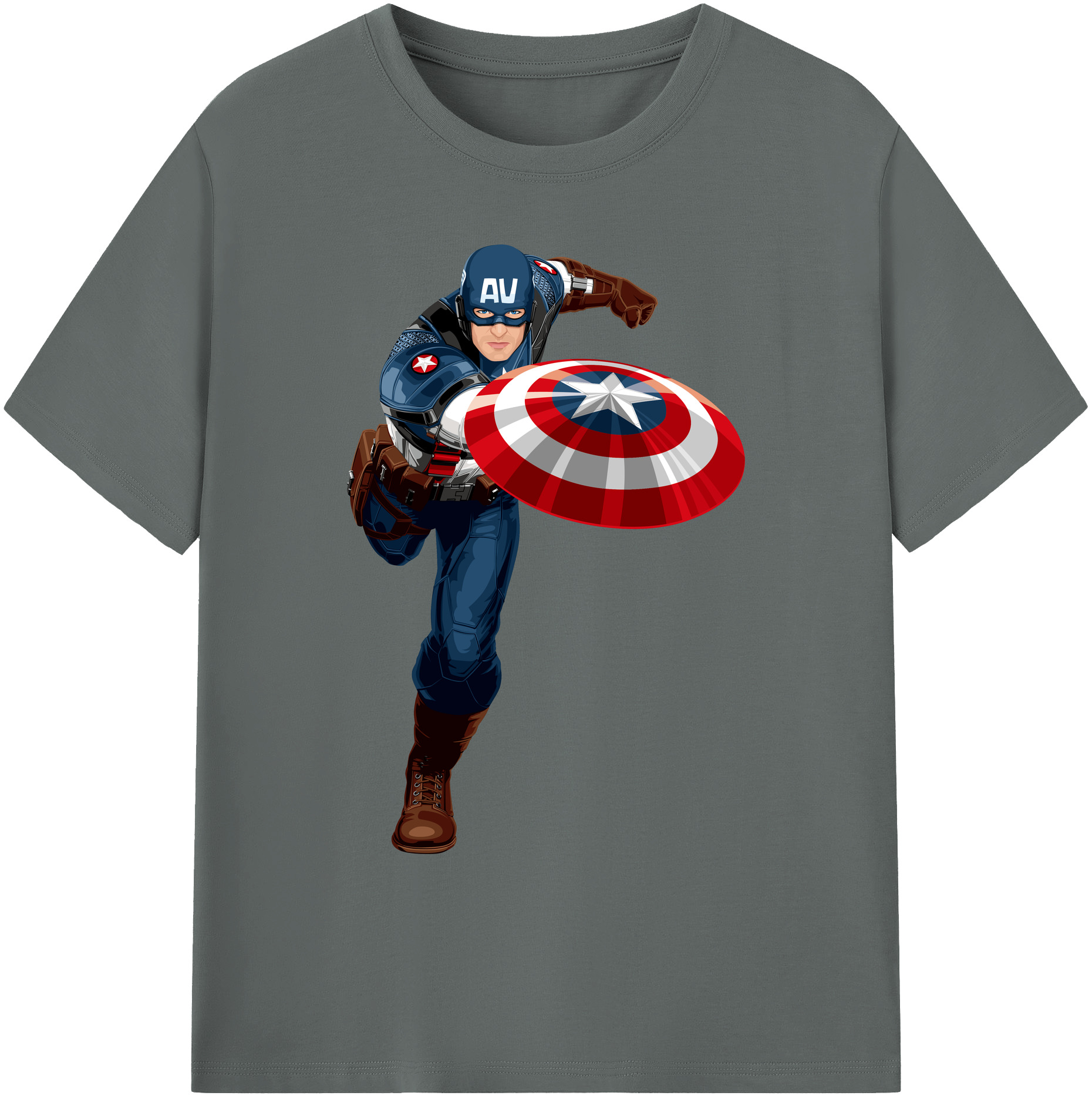 （画像用） アベンジャーズ The Avengers 綿100％ メンズ半袖Tシャツ｜肌触りやわらか＆通気性